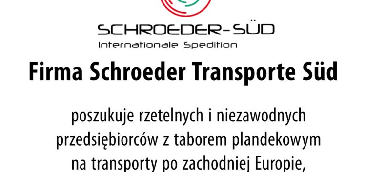 Schroeder Transporte Süd poszukuje