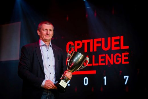 Zenon Korsak, zwycięzca polskiej części konkursu Renault Trucks Optifuel Challenge 2017.