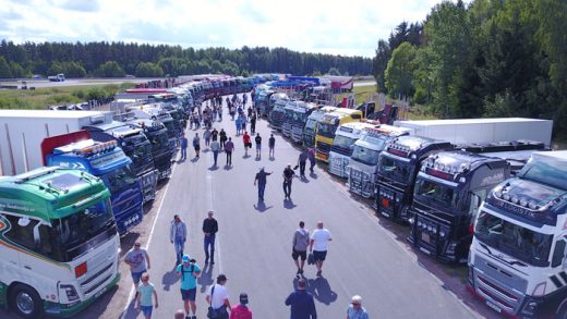 Tegoroczny zlot Nordic Trophy zgromadził 100 właścicieli Volvo z 16-litrowymi silnikami.